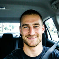 Phone selfie taken in a car